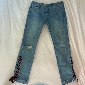 Faded blue skinny jeans 🥶🥶